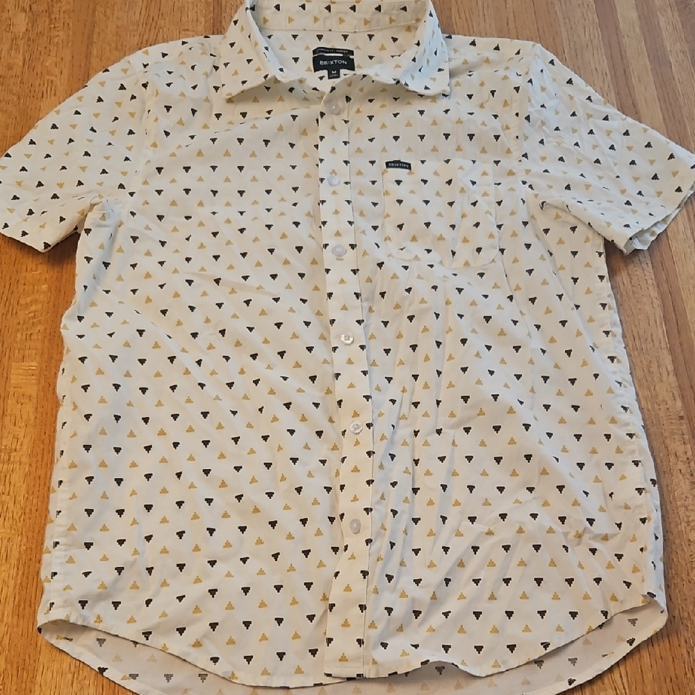 Brixton Men's Cream Triangle Print Shirt